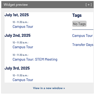 Widget Preview