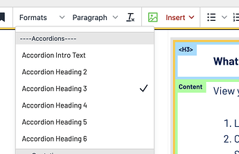 accordion heading levels